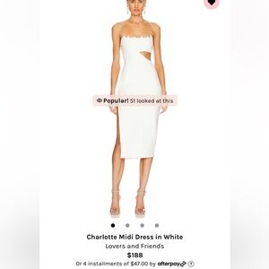 Charlotte midi dress in white